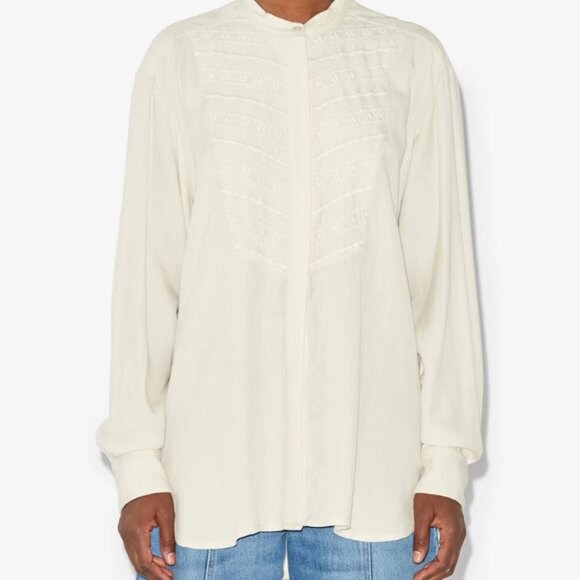 Isabel Marant Britten Embroidered Blouse - Ecru / Size 34 - Picture 3 of 9